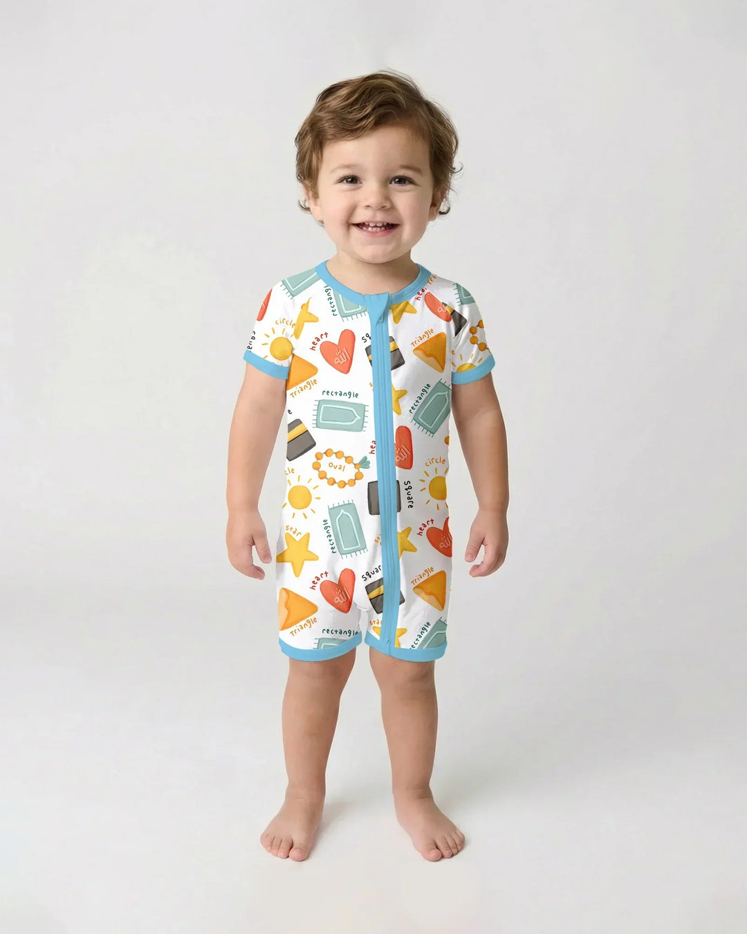 Islamic Shapes Bamboo Shorty Zippy