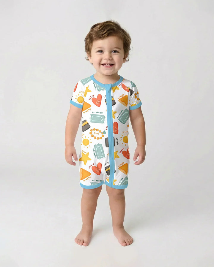 Islamic Shapes Bamboo Shorty Zippy