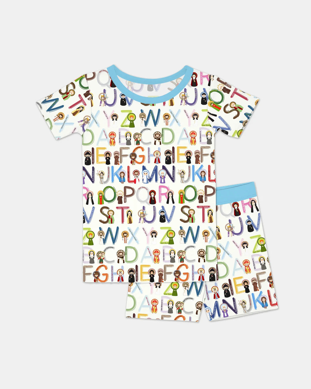 Saint ABCs Bamboo Two Piece Short Sleeve Shorts Pajama Set