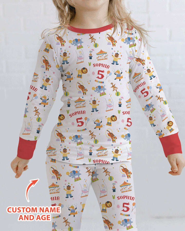 Zweiteiliges Langarm-Pyjama-Set mit Sommerfrüchten
