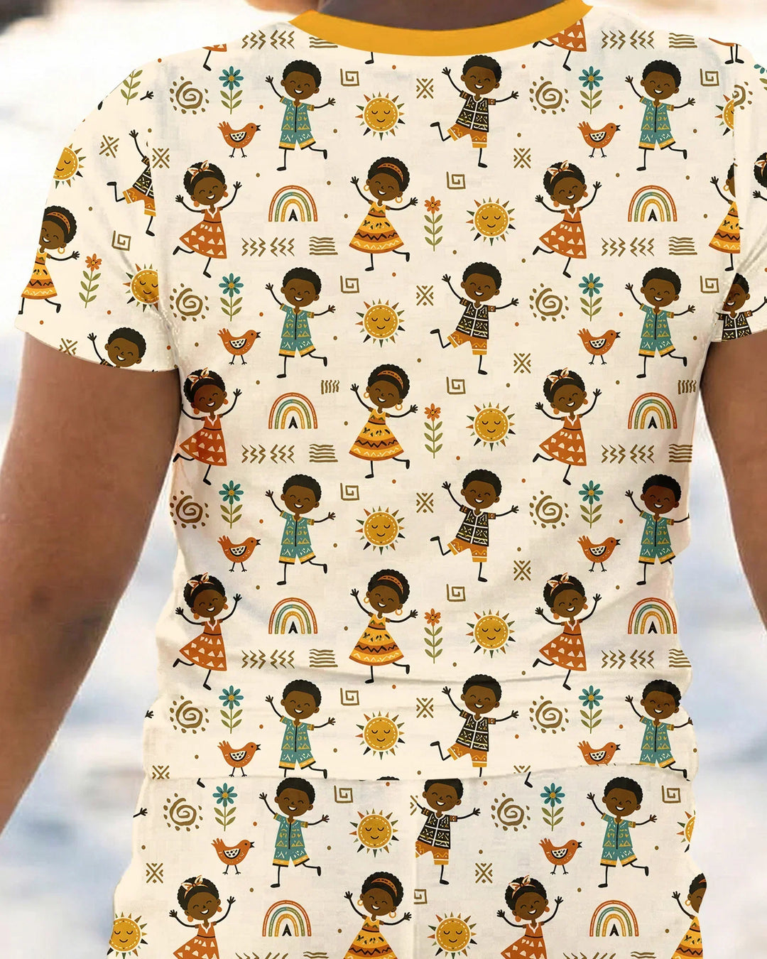 Zweiteiliges, kurzärmliges Pyjama-Set mit Marienkäfern
