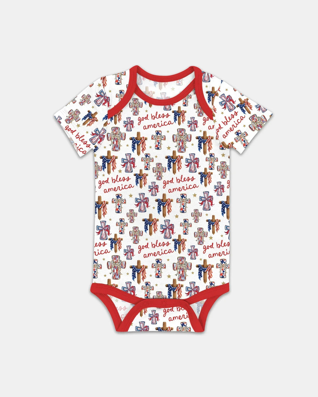 God Bless America Family Matching Bamboo Bodysuit