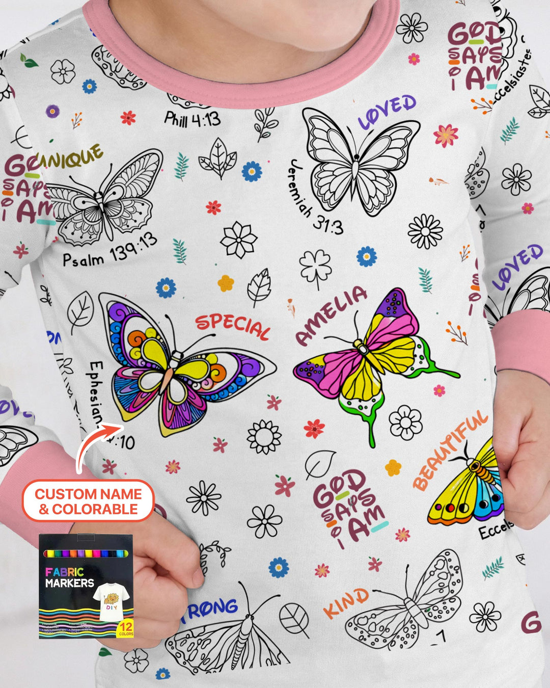 Zweiteiliges Langarm-Pyjama-Set mit Sommerfrüchten