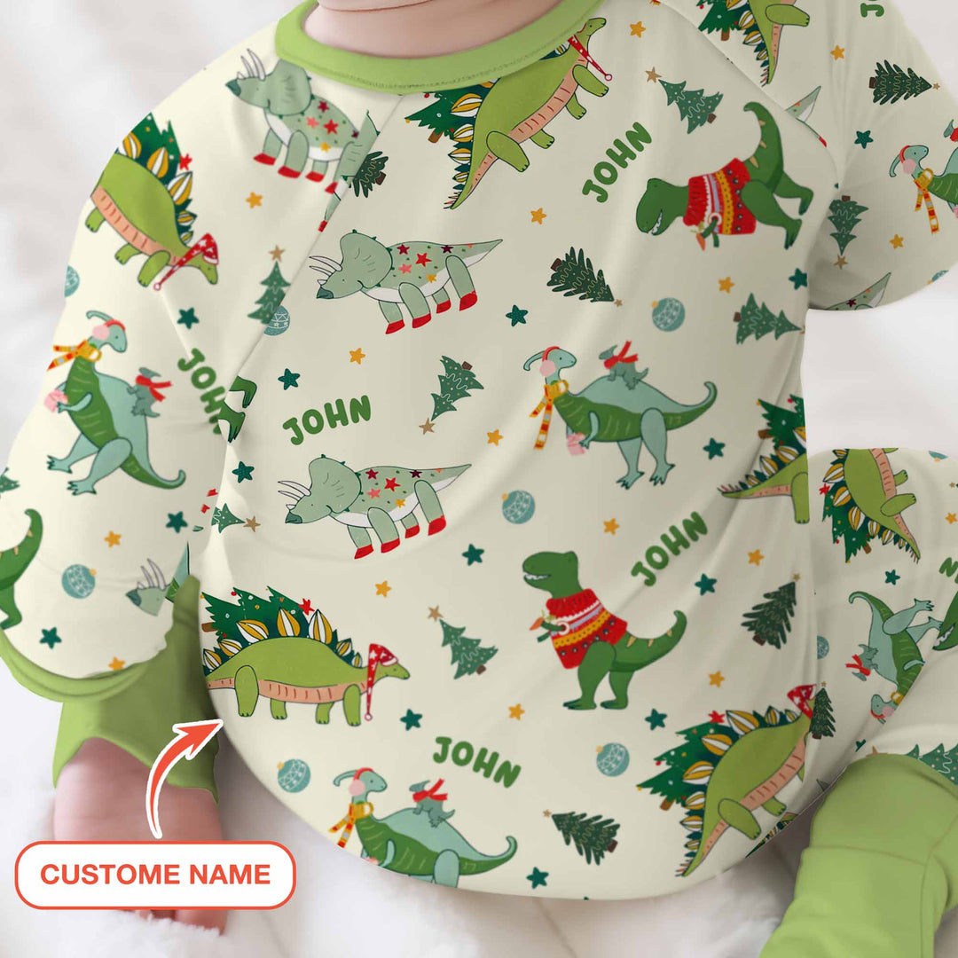 Custom Name Dinosaurs Christmas Tree Convertible Zippy