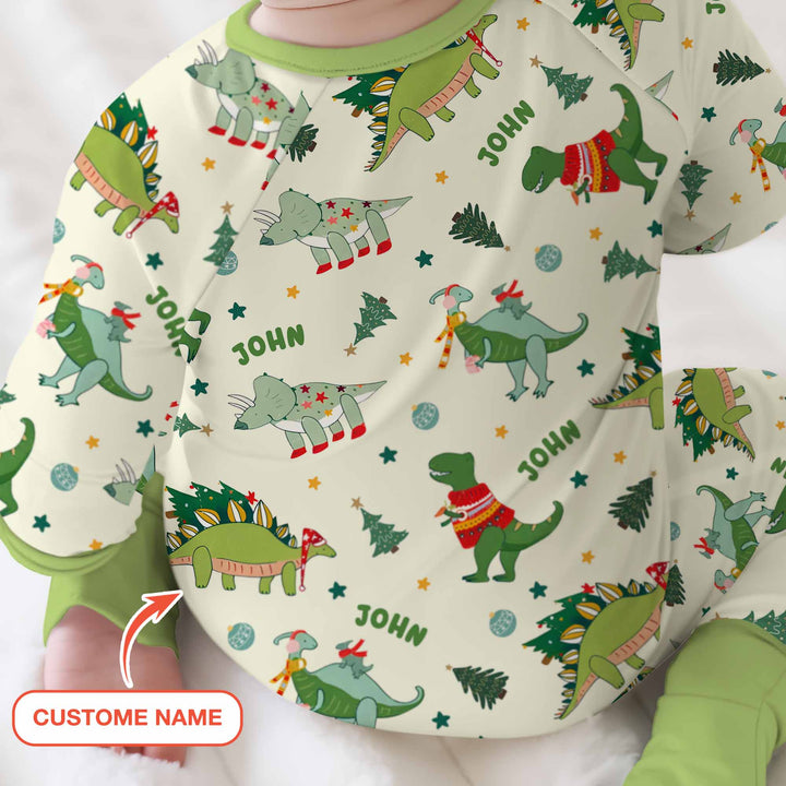 Custom Name Dinosaurs Christmas Tree Convertible Zippy