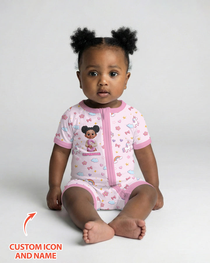 Little Star Initial Bamboo Shorty Zippy