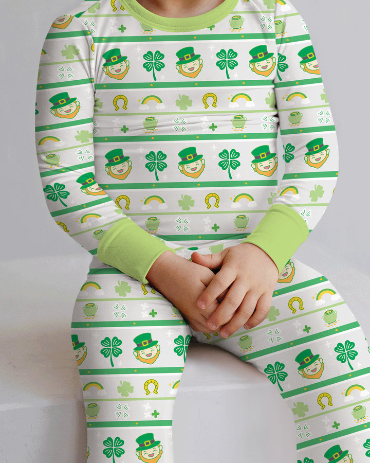 Happy Saint Patrick's Day Two Piece Long Sleeve Pajama Set