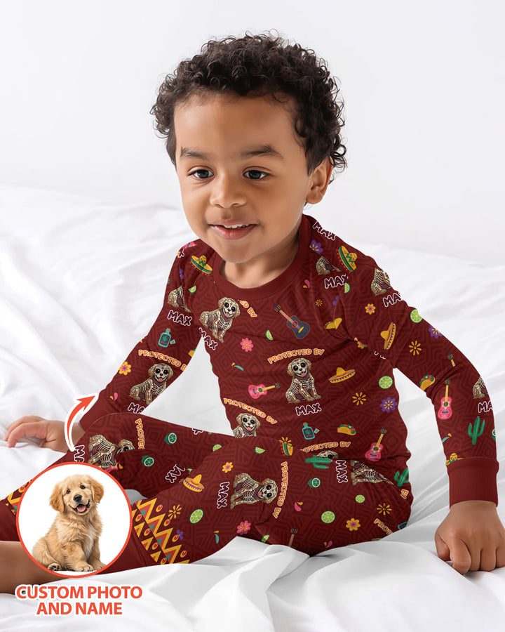 Dia De Los Muertos Bamboo Two Piece Long Sleeve Pajama Set