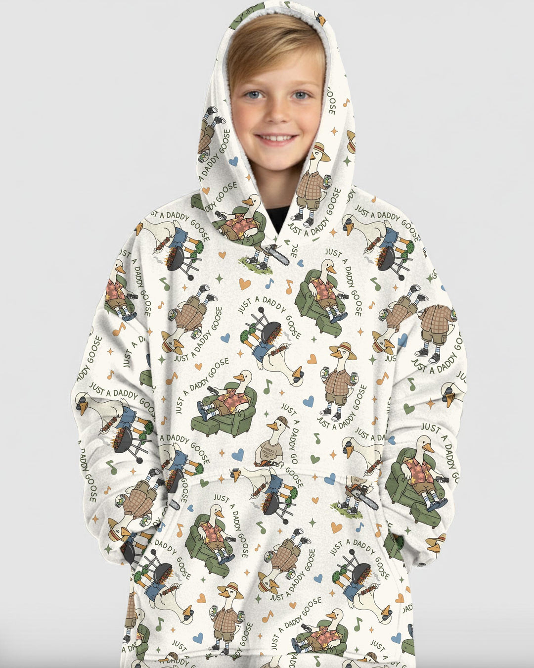 Just A Daddy Goose Family Matching Bamboo Blanket Hoodie