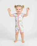 Pijama corto de bambú a juego para toda la familia "Whimsical World Map"