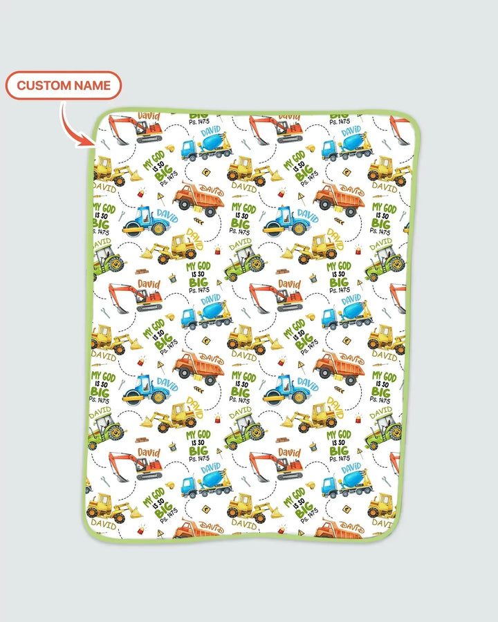 My God Is So Big Custom Name Bamboo Blanket