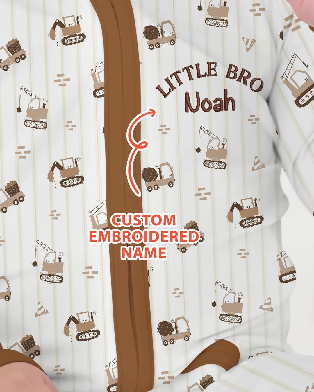 Custom Embroidered Name Constructor Little Bro Bamboo Convertible Zippy