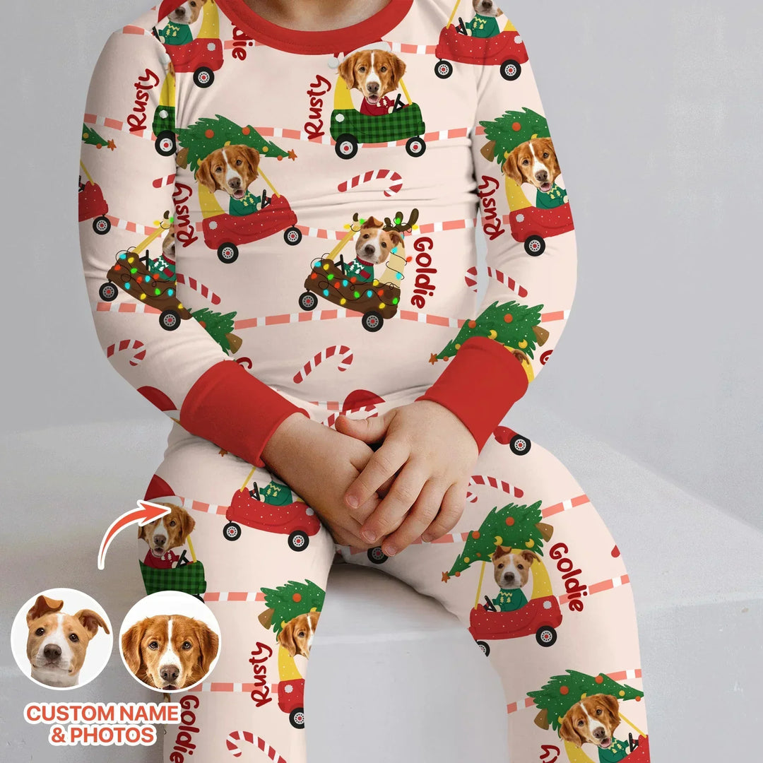 Zweiteiliges Langarm-Pyjama-Set mit Sommerfrüchten