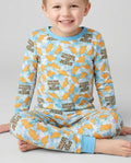 Chicken Nuggets and Jesus Family Matching Bamboo Two Piece Long Sleeve Pajama Set