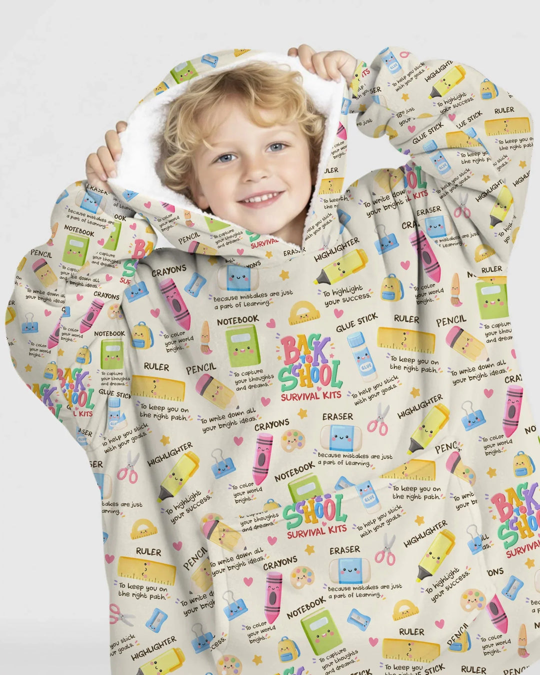 Back To School Survival Kit Bamboo Blanket Hoodie