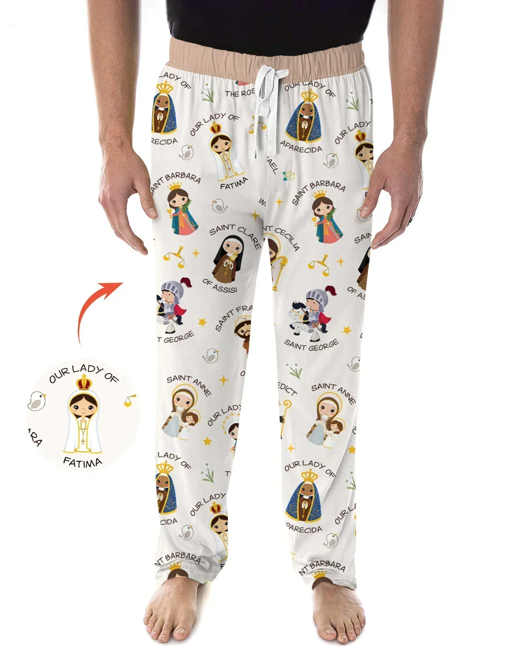 Pray For Us Family Matching Men's Pajama Set