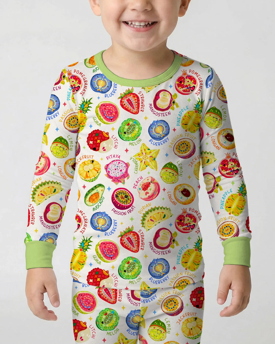Conjunto de pijama de dos piezas de manga larga de bambú Juicy World