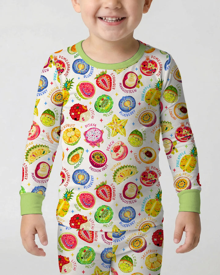 Conjunto de pijama de dos piezas de manga larga de bambú Juicy World