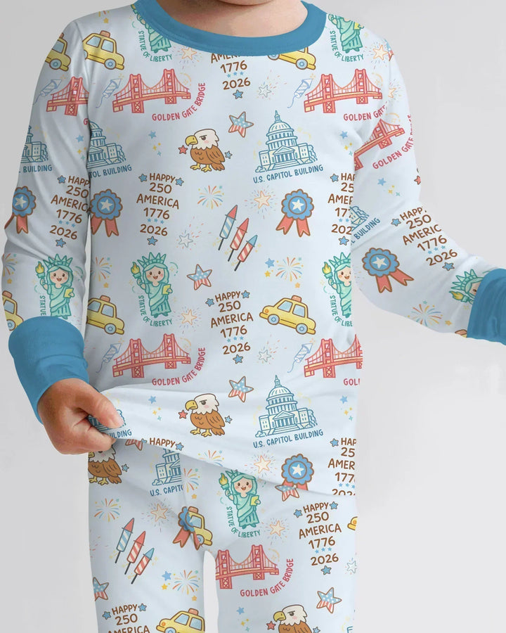 250 Years Of Freedom Two Piece Long Sleeve Pajama Set