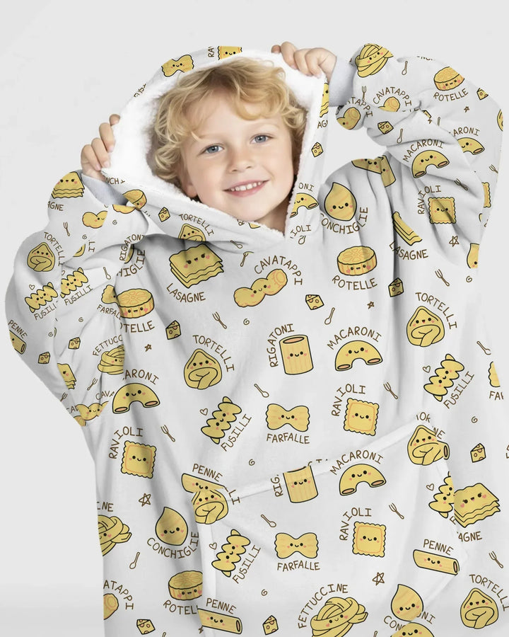 Kawaii Pasta Wearable Blanket Hoodie