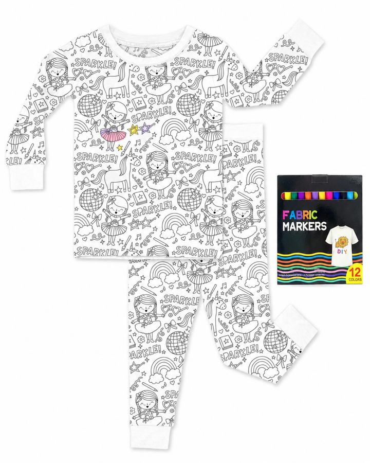 All Colorable Bamboo Two Piece Long Sleeve Pajama Set