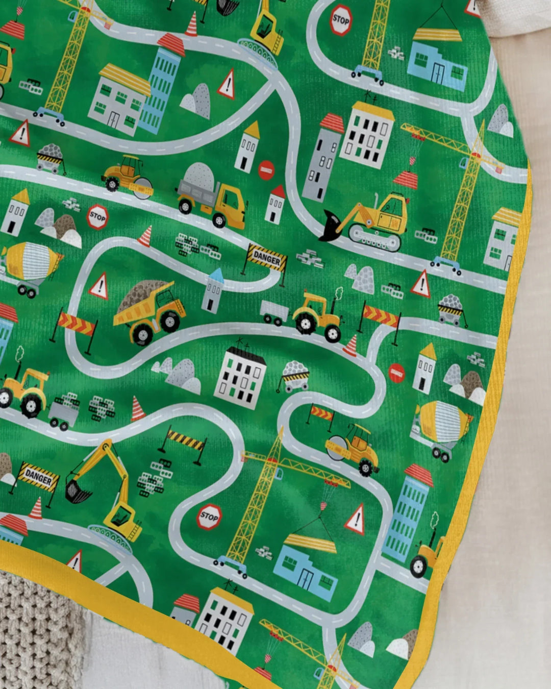 Little Builder Construction Zone Bamboo Blanket