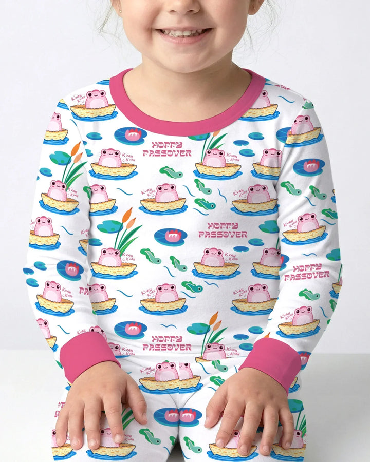 Zweiteiliges Langarm-Pyjama-Set mit Sommerfrüchten