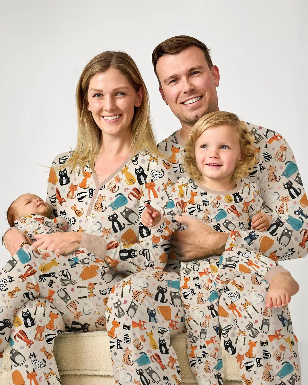 Goofy Mischief Cat Family Matching Bamboo Convertible Zippy