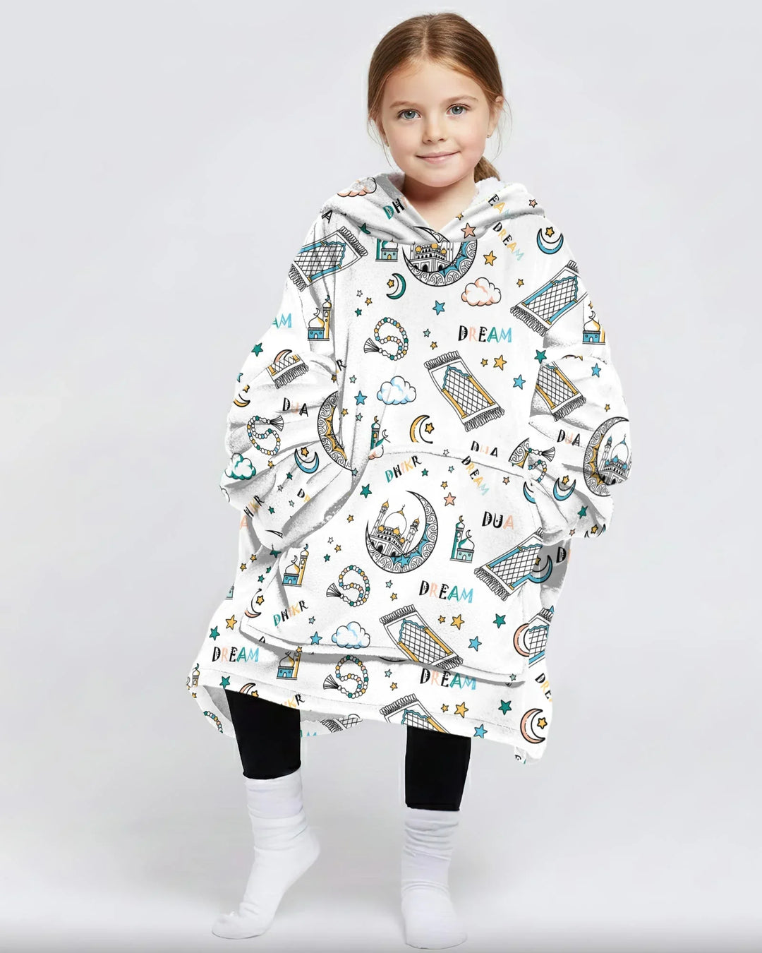 Dua, Dhikr, Dream Matching Family Wearable Blanket Hoodie