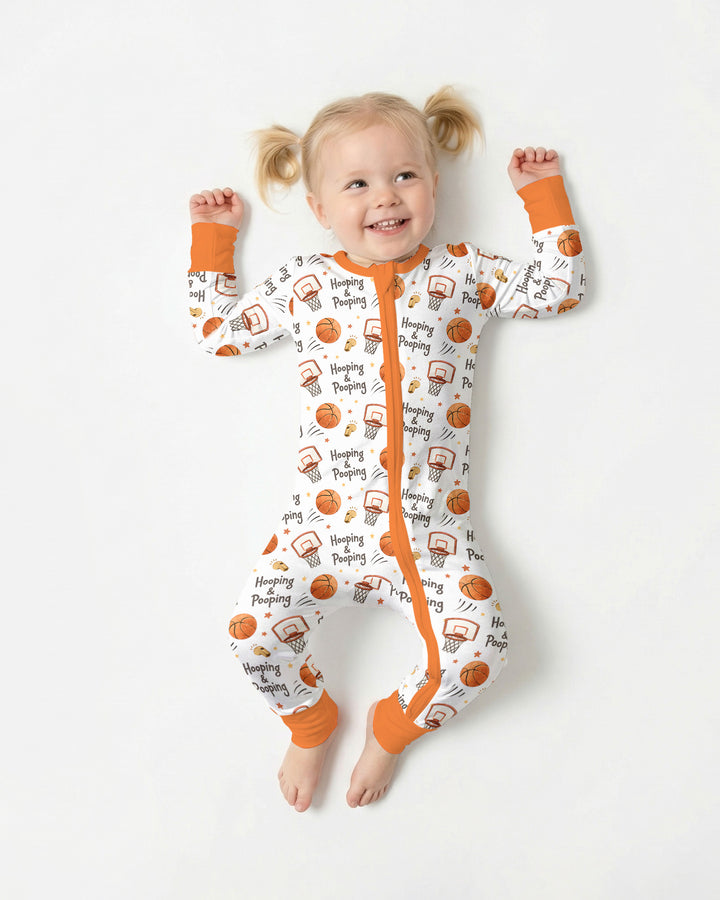 Funny Basketball Hooping & Pooping Bamboo Convertible Zippy