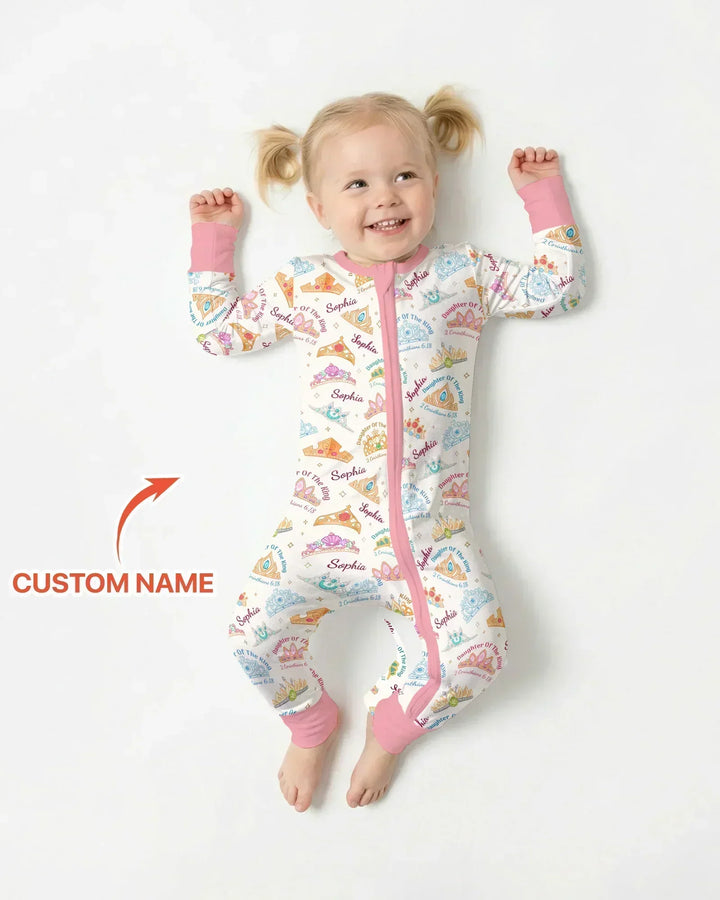 Hija del Rey Nombre Personalizado Bambú Convertible con Cremallera