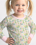 Whimsical Mallard Duck Bamboo Two Piece Long Sleeve Pajama Set