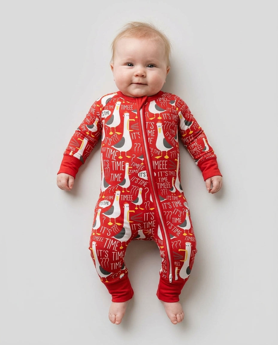 Funny Seagull It's Time Bamboo Convertible Zippy