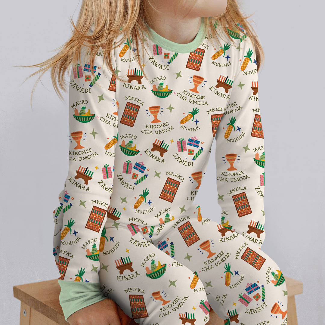Kwanzaa Spirit Two Piece Long Sleeve Pajama Set