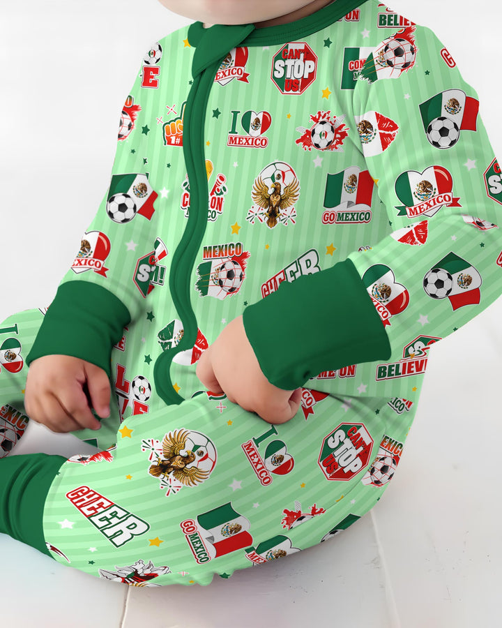 Soccer Game Day Go Team Mexico Family Matching Bamboo Convertible Zippy