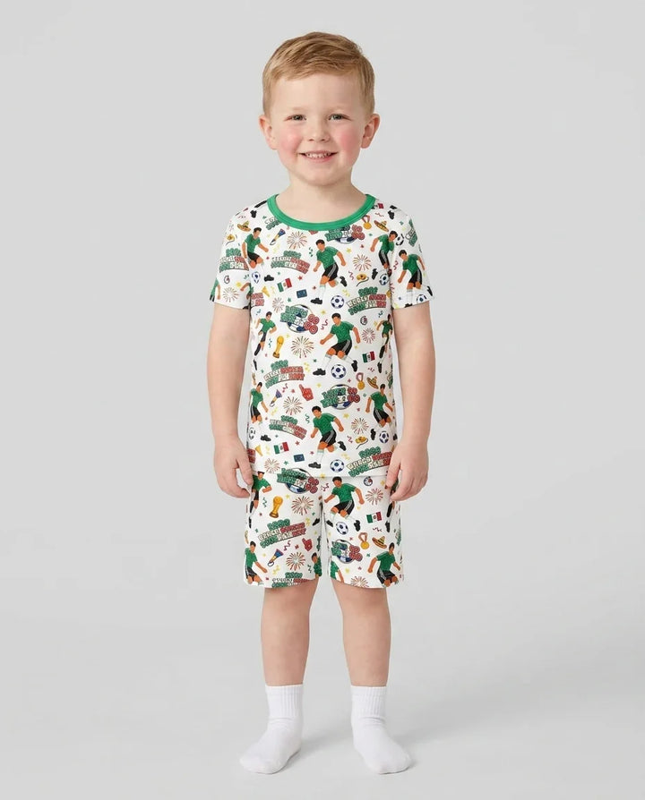 Schlafanzug-Set zweiteilig, kurze Ärmel, kurze Hose, Bambus