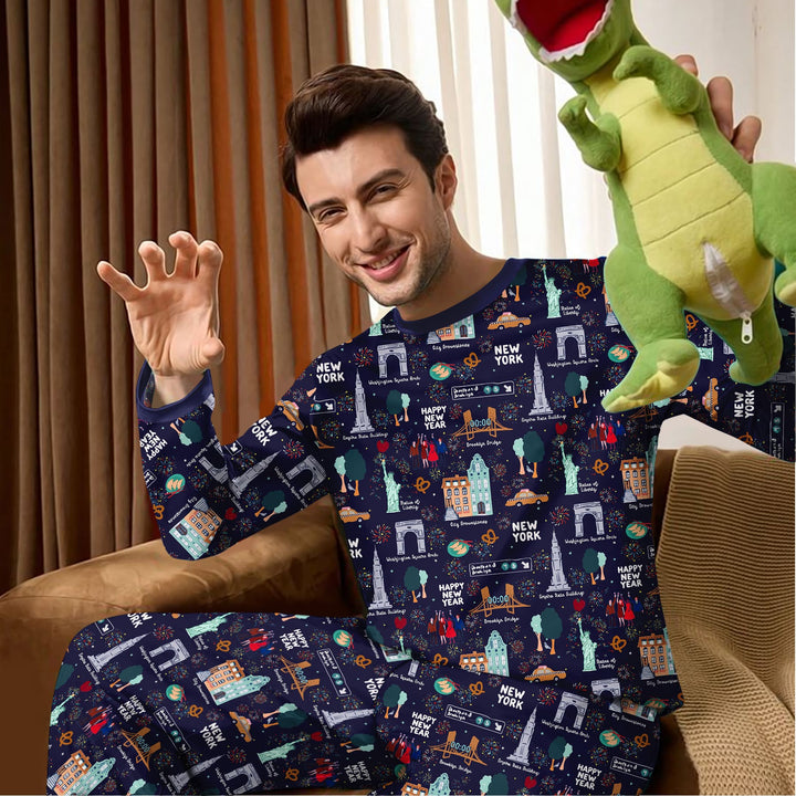 New York New Year Eve Men's Pajama Set
