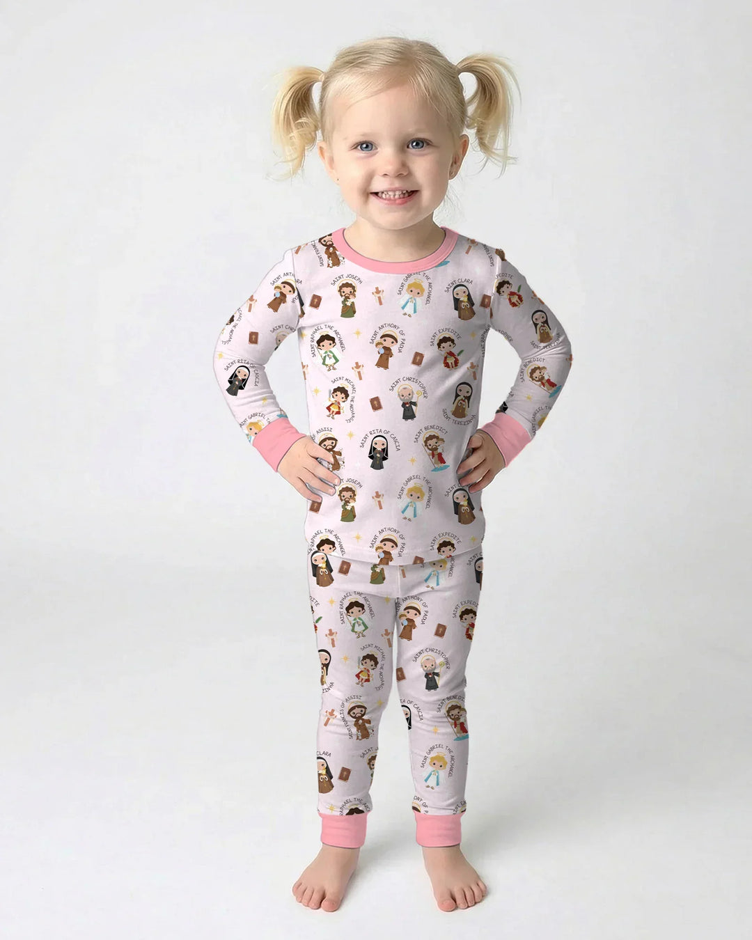 Saints in the Clouds Two Piece Long Sleeve Pajama Set
