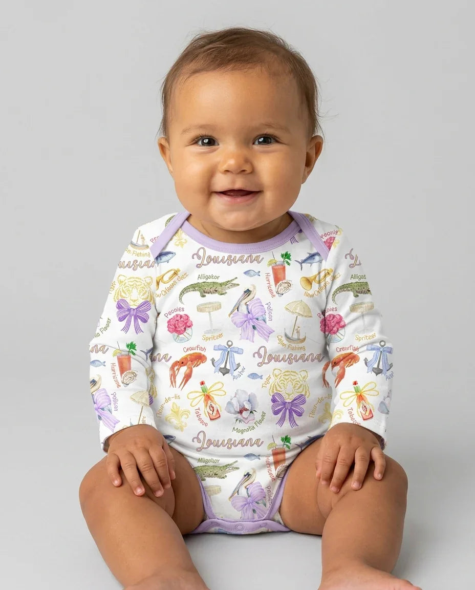 Louisiana Preppy Summer Bamboo Bodysuit