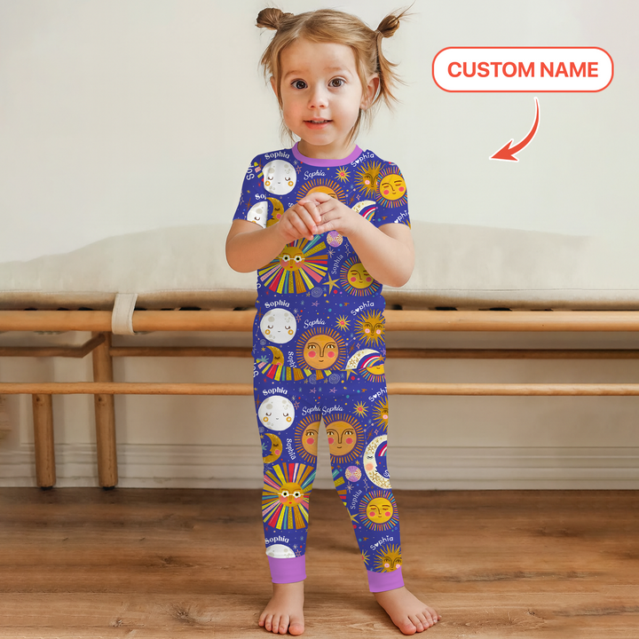 Zweiteiliges, kurzärmliges Pyjama-Set mit Marienkäfern