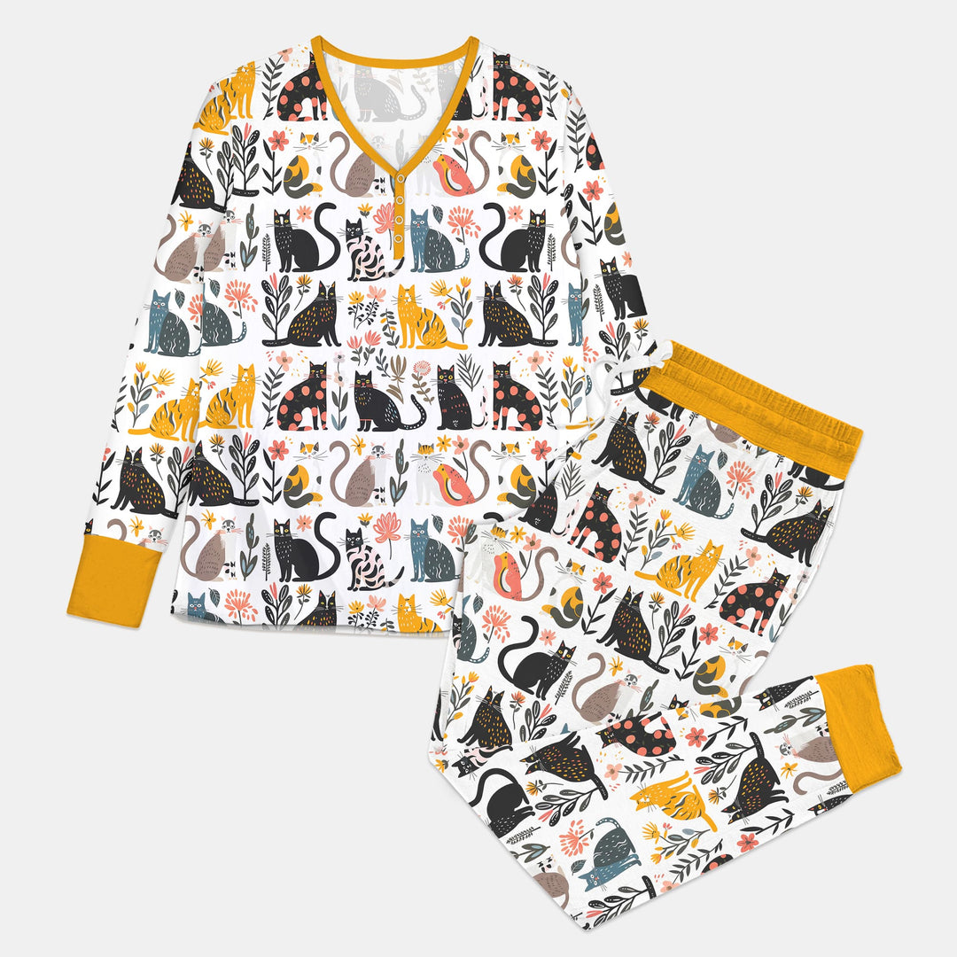 Botanical Cats Women Pajama Set