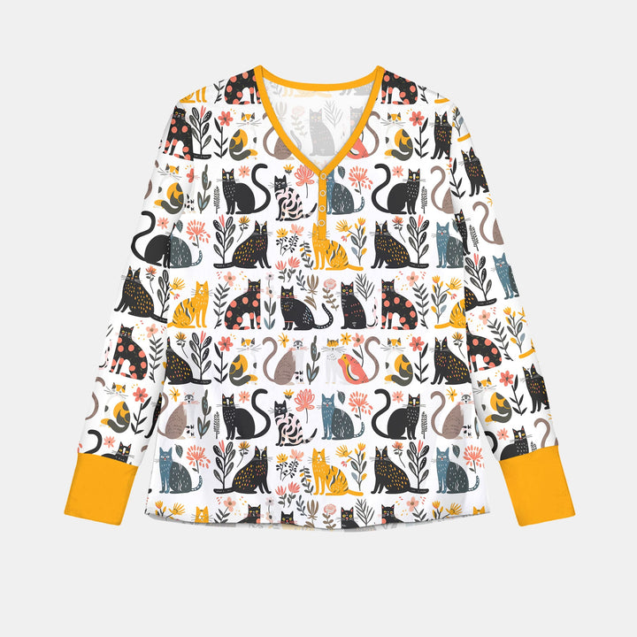 Botanical Cats Women Pajama Set