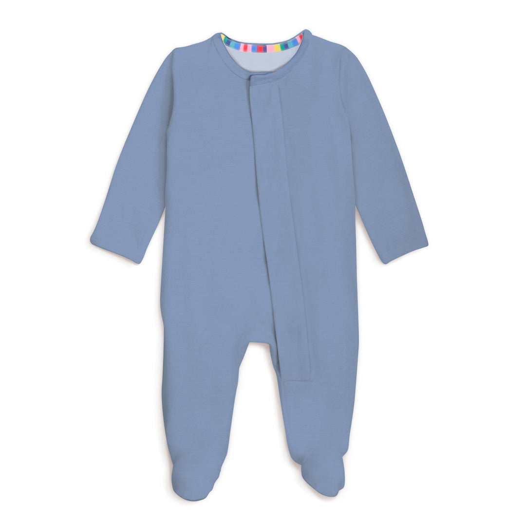 Slate Magnetic Footie Romper
