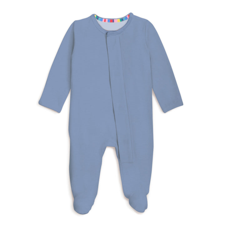 Slate Magnetic Footie Romper