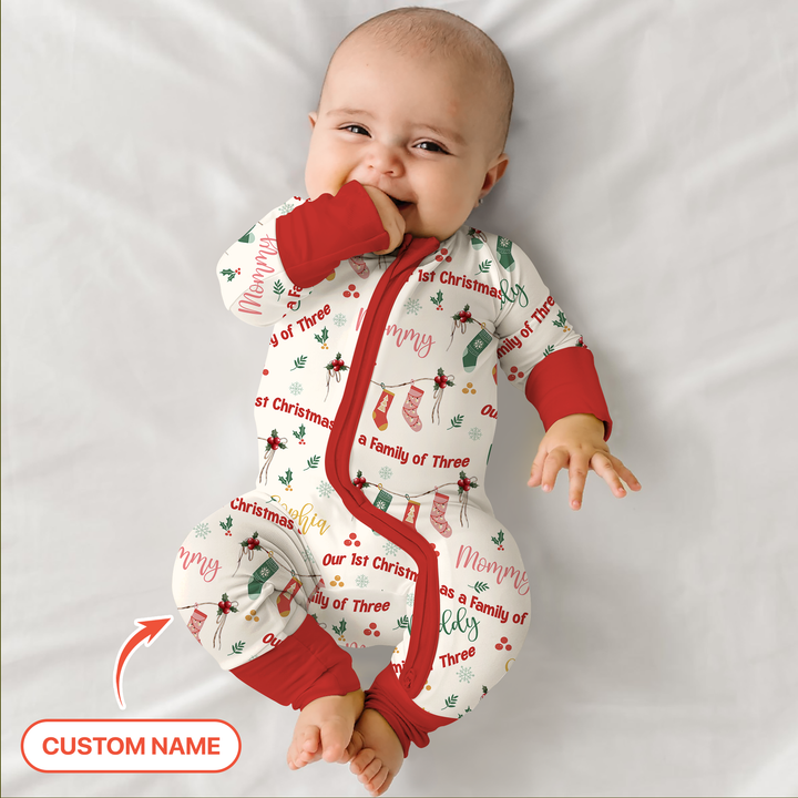 Custom Name Family Christmas Stockings Convertible Zippy
