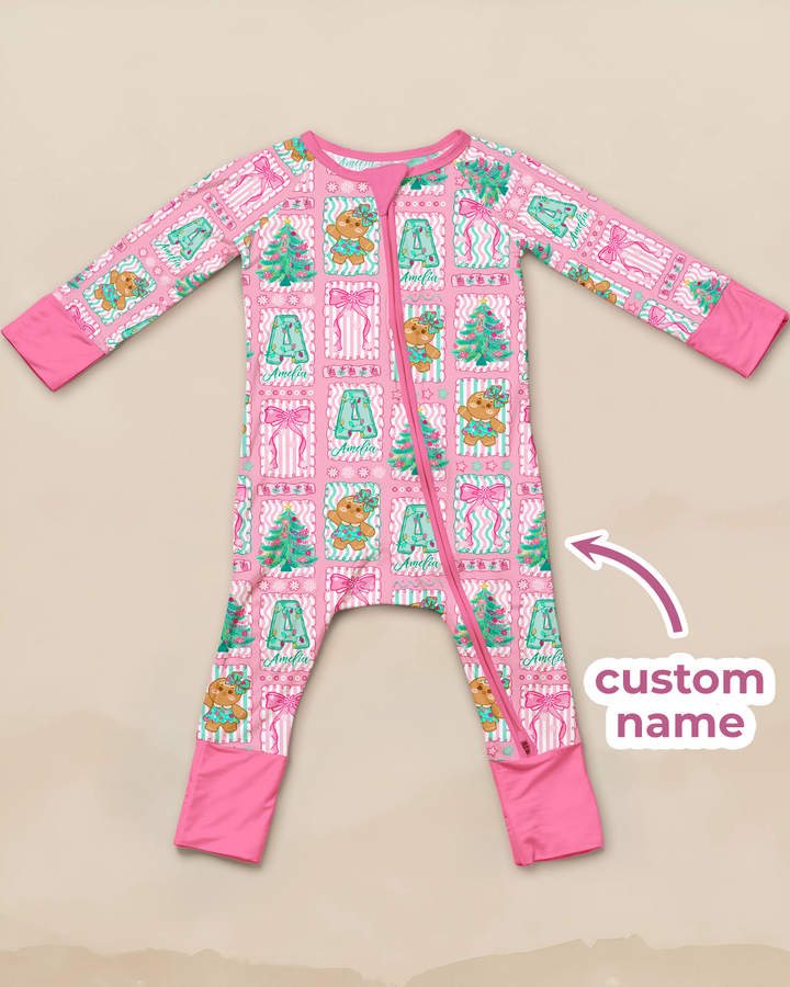 Custom Name "Merry Pink Christmas" Convertible Zippy
