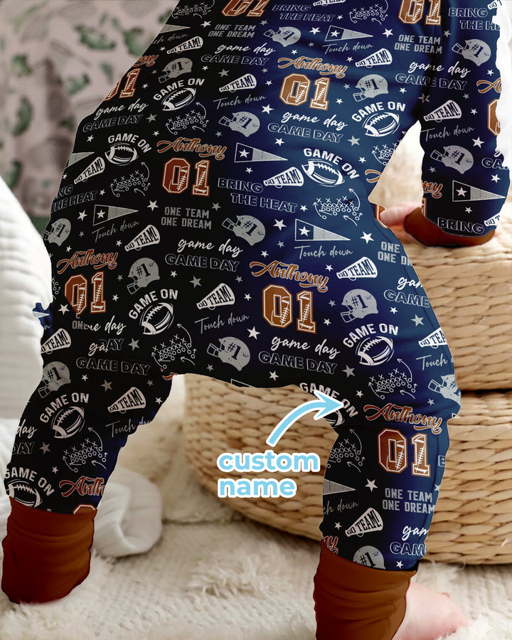 Custom Name Football Game Day Convertible Zippy