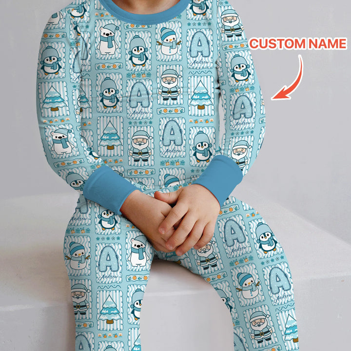 Zweiteiliges Langarm-Pyjama-Set mit Sommerfrüchten