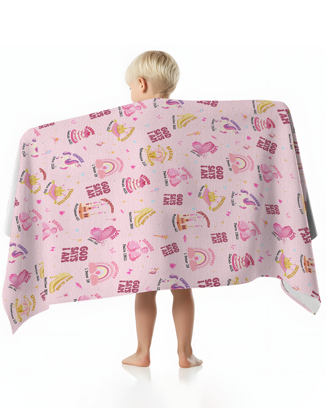 God Says I Am Girl Bamboo Beach Towel