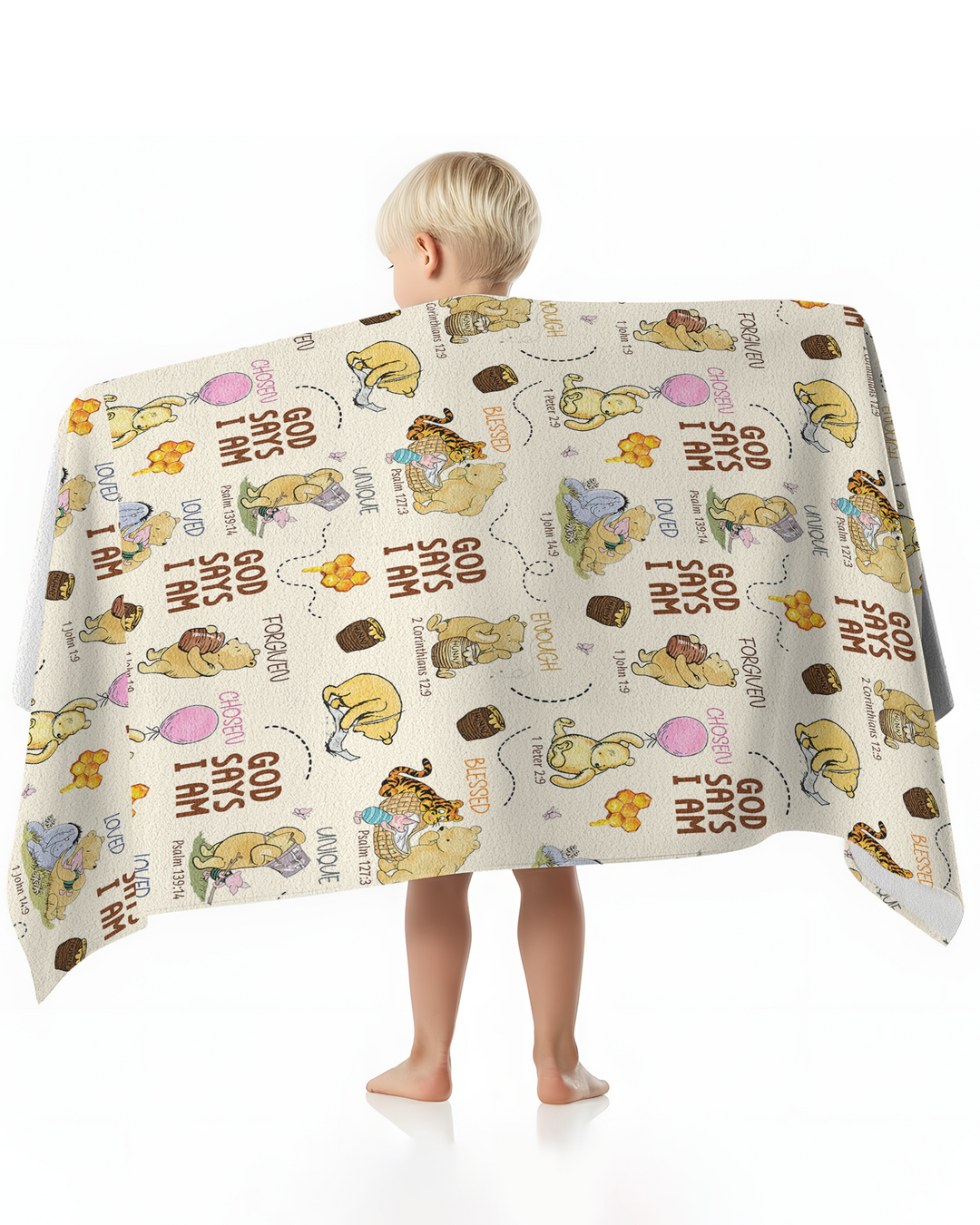 God Says I Am – Little Blessings Bamboo Beach Towel